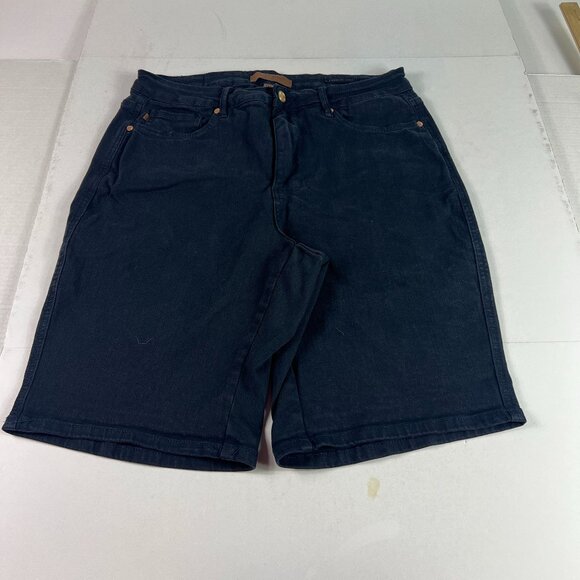 Judy Blue Jean Shorts Womens Plus 34* High Rise Bermuda Blue Denim Jorts Tag 1XL - Picture 1 of 16